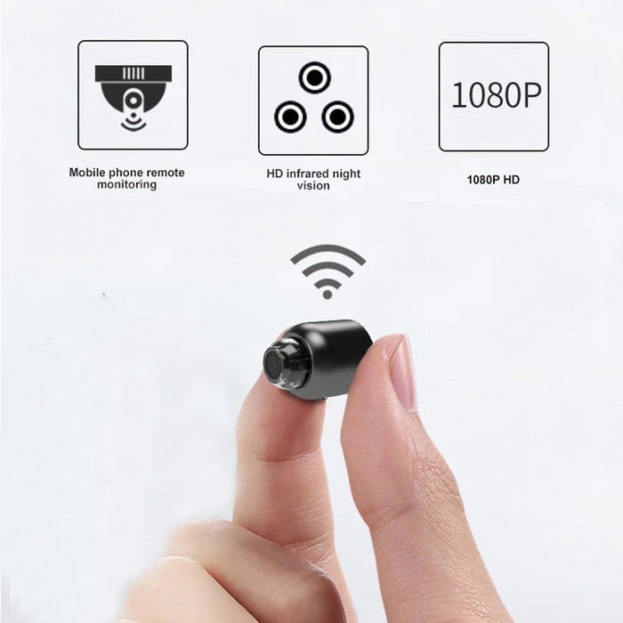 Mini kamera Wi-Fi 1080P — bezprzewodowy monitoring z funkcją noktowizora, wykrywaniem ruchu, nagrywaniem dźwięku w zakresie 160 stopni, zgodna z Google Play — idealna do monitorowania dziecka i kamer IP