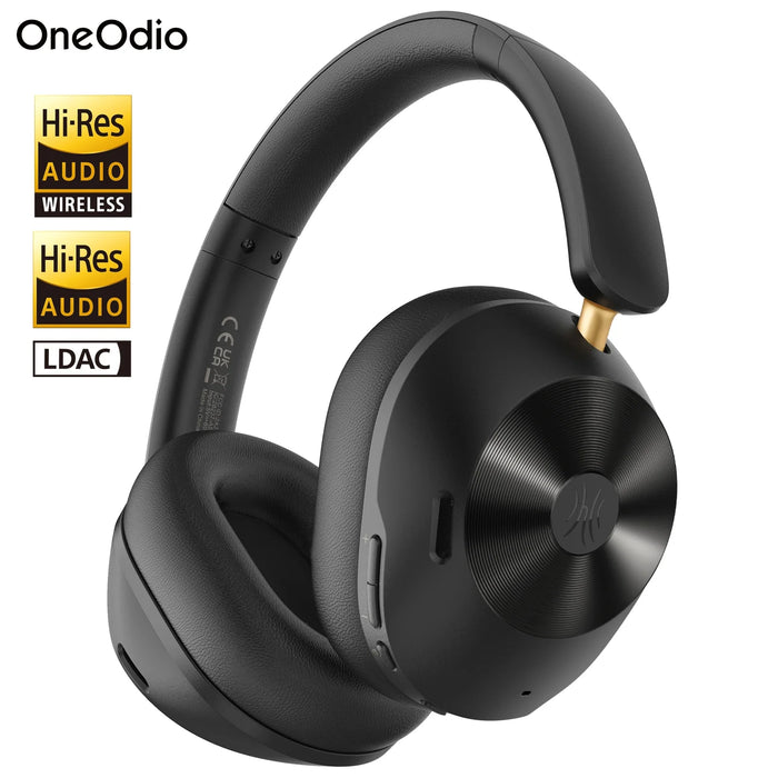 Focus A5 ANC Noise Cancelling Headphones by Oneodio - Bluetooth 5.4 Wireless Headphones with -45dB Hybrid Active Noise Canceling Over-Ear Headset, ENC Mic, Hi-Res LDAC - Perfect for Noise Reduction Needs in High-Quality Audio Experiences