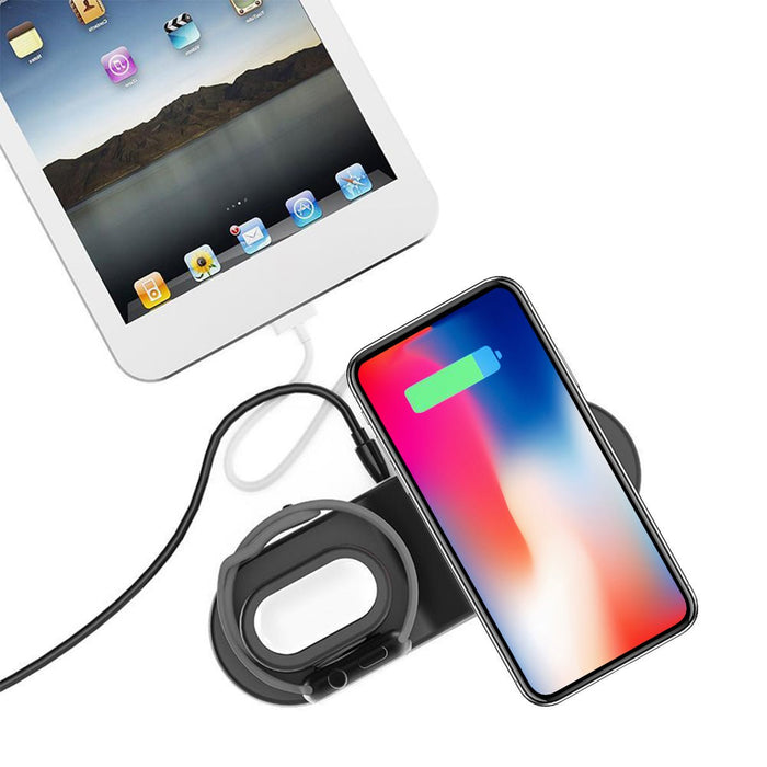 US Plug 4-in-1 Qi - Wireless Charger and Charging Station for Smartphones, Apple Watch Series, and Apple AirPods - Perfect Charging Solution for Tech-Savvy Individuals - Shopsta EU